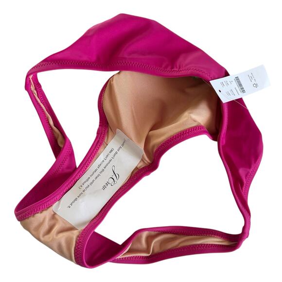 J.Crew Fuchsia Pink Stretch Bikini Hipster Bottoms Women's Swimwear Size Small - Picture 4 of 8